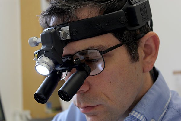 Binocular head loupes with LED head light